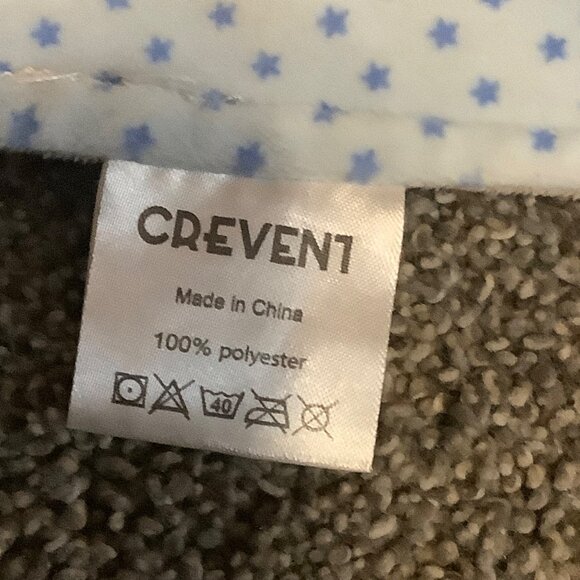 Crevent Baby Lovey Blanket Puppy Plush Head Knot Tails Star Pattern 14"x14" - Picture 7 of 11